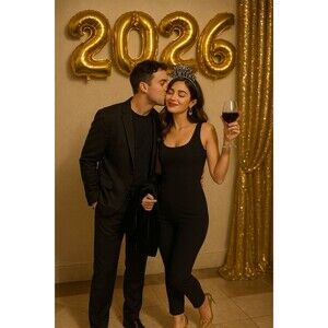 House of Harlow 1960 Black Sleeveless Stretch Jumpsuit Women’s Size L